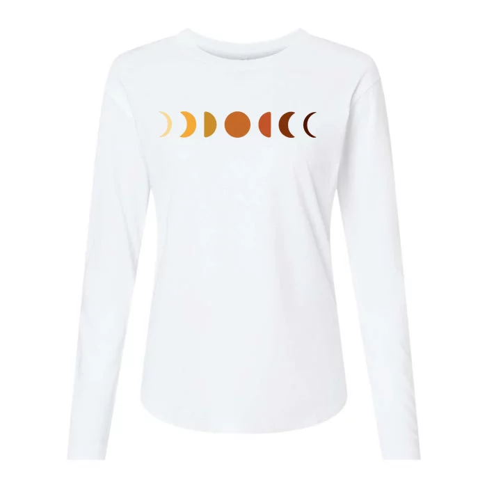 Solar Eclipse Moon Womens Cotton Relaxed Long Sleeve T-Shirt