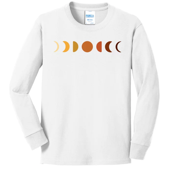 Solar Eclipse Moon Kids Long Sleeve Shirt