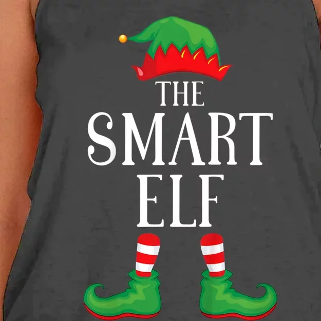 Smart Elf Matching Group Xmas Funny Family Christmas Women's Knotted Racerback Tank