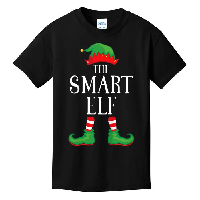 Smart Elf Matching Group Xmas Funny Family Christmas Kids T-Shirt