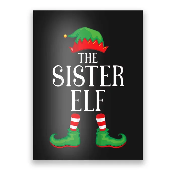 Sister Elf Matching Group Xmas Funny Family Christmas Poster