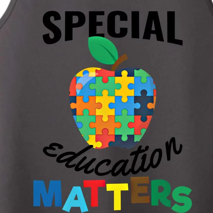 Special Education Matters Autism Awareness Gift Cool Gift Performance Tank