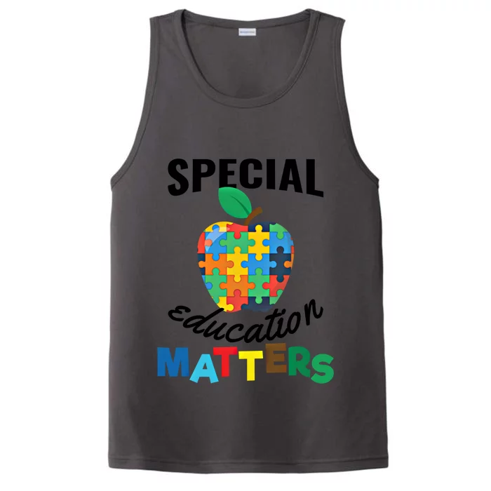 Special Education Matters Autism Awareness Gift Cool Gift Performance Tank