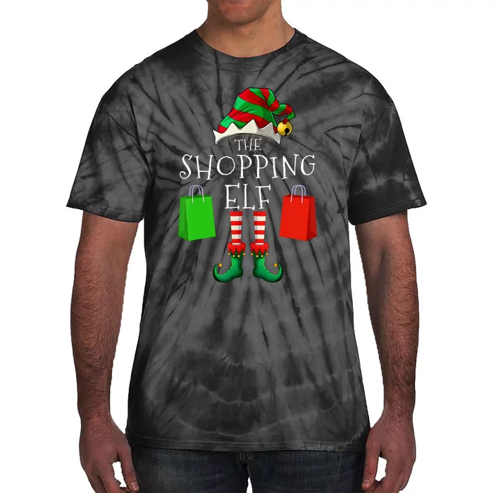 Shopping Elf Matching Family Group Christmas Party Tie-Dye T-Shirt