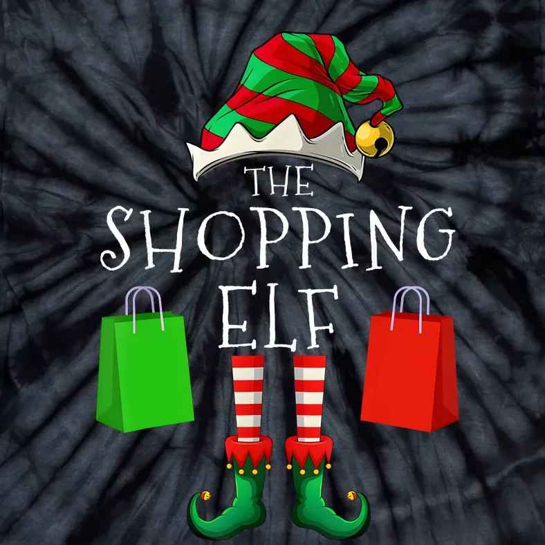 Shopping Elf Matching Family Group Christmas Party Tie-Dye T-Shirt