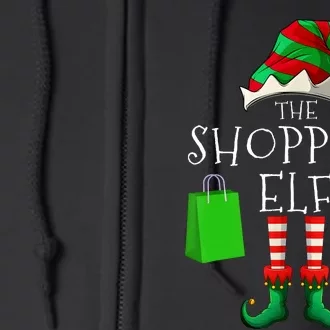 Shopping Elf Matching Family Group Christmas Party Full Zip Hoodie