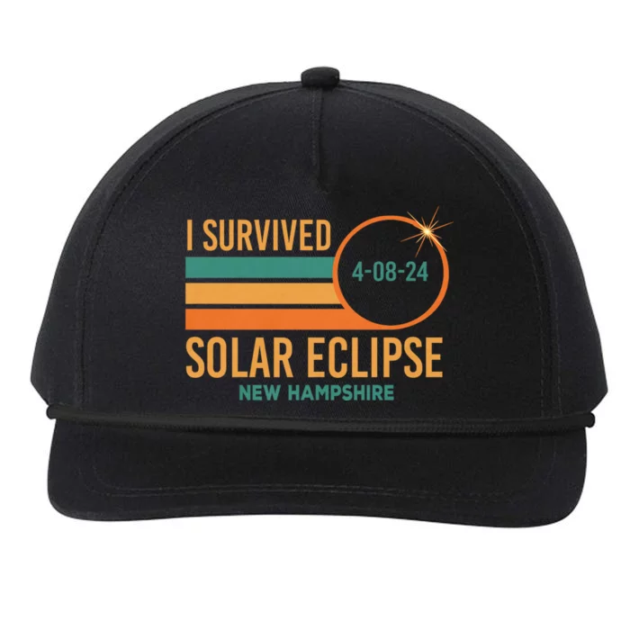 Solar Eclipse New Hampshire April 8 2024 Survived Snapback Five-Panel Rope Hat