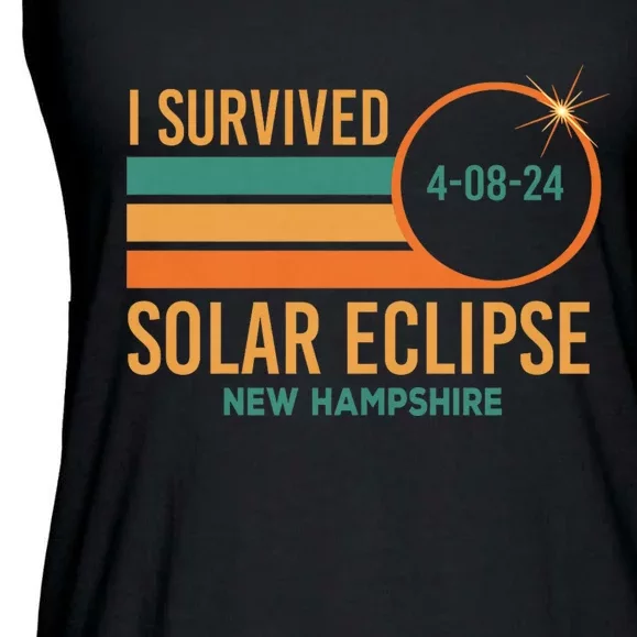 Solar Eclipse New Hampshire April 8 2024 Survived Ladies Essential Flowy Tank