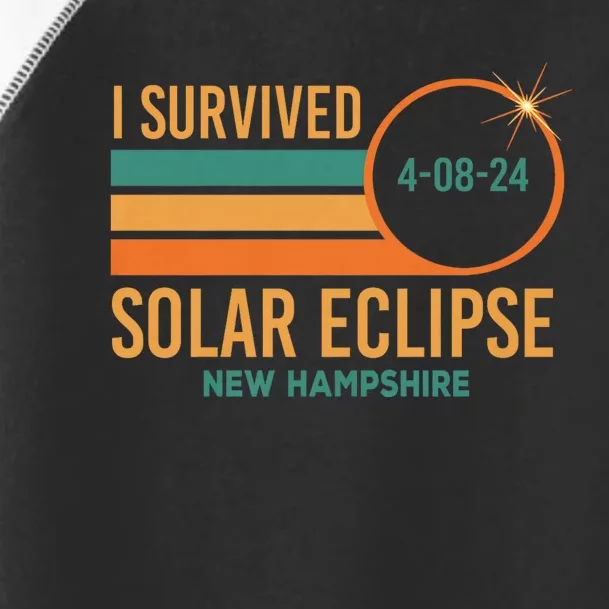 Solar Eclipse New Hampshire April 8 2024 Survived Toddler Fine Jersey T-Shirt