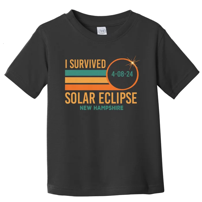 Solar Eclipse New Hampshire April 8 2024 Survived Toddler T-Shirt