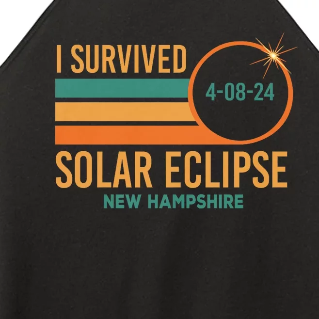 Solar Eclipse New Hampshire April 8 2024 Survived Women’s Perfect Tri Rocker Tank