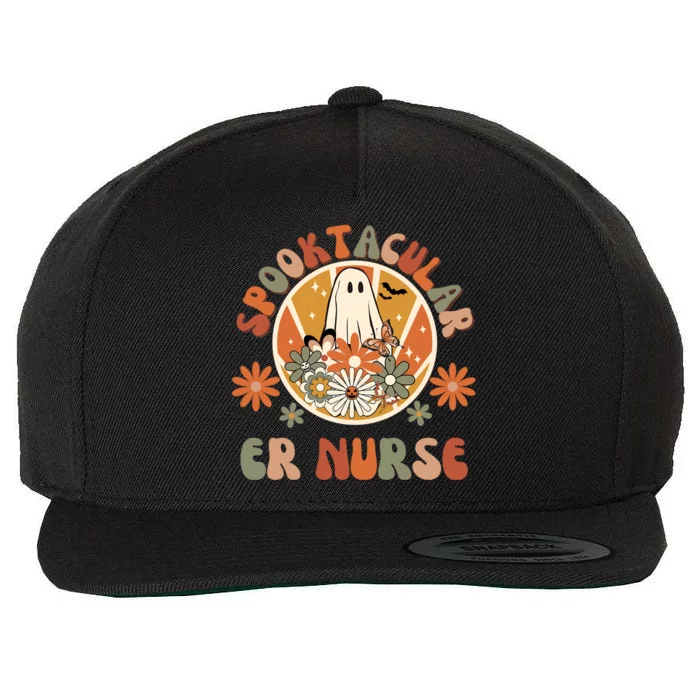 Spooktacular Er Nurse Emergency Room Nurse Halloween Er Rn Gift Wool Snapback Cap