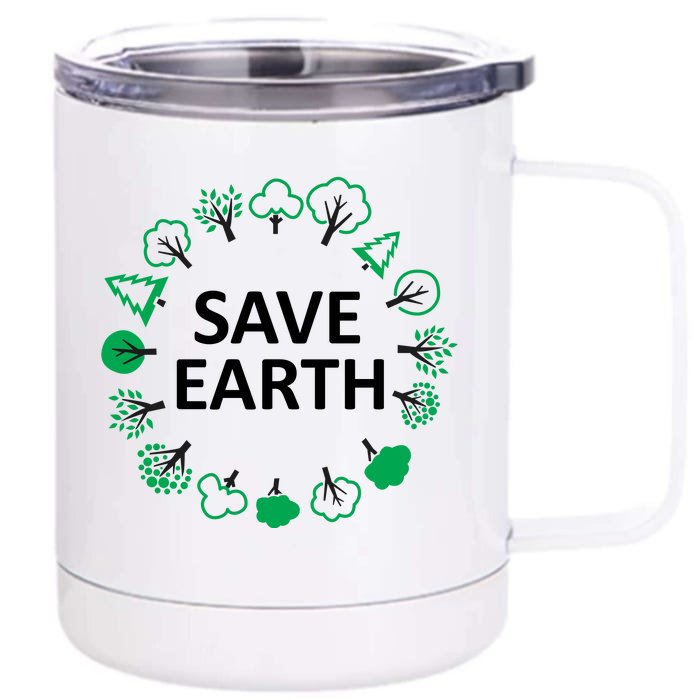 Save Earth Nature Trees Front & Back 12oz Stainless Steel Tumbler Cup