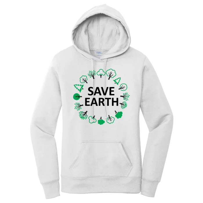 Save Earth Nature Trees Women's Pullover Hoodie