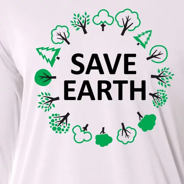 Save Earth Nature Trees Cooling Performance Long Sleeve Crew