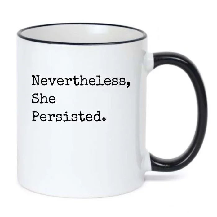 Senator Elizabeth Warren Nevertheless, She Persisted. Black Color Changing Mug