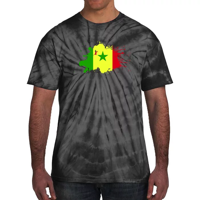 Senegal Flag Grunge Tie-Dye T-Shirt