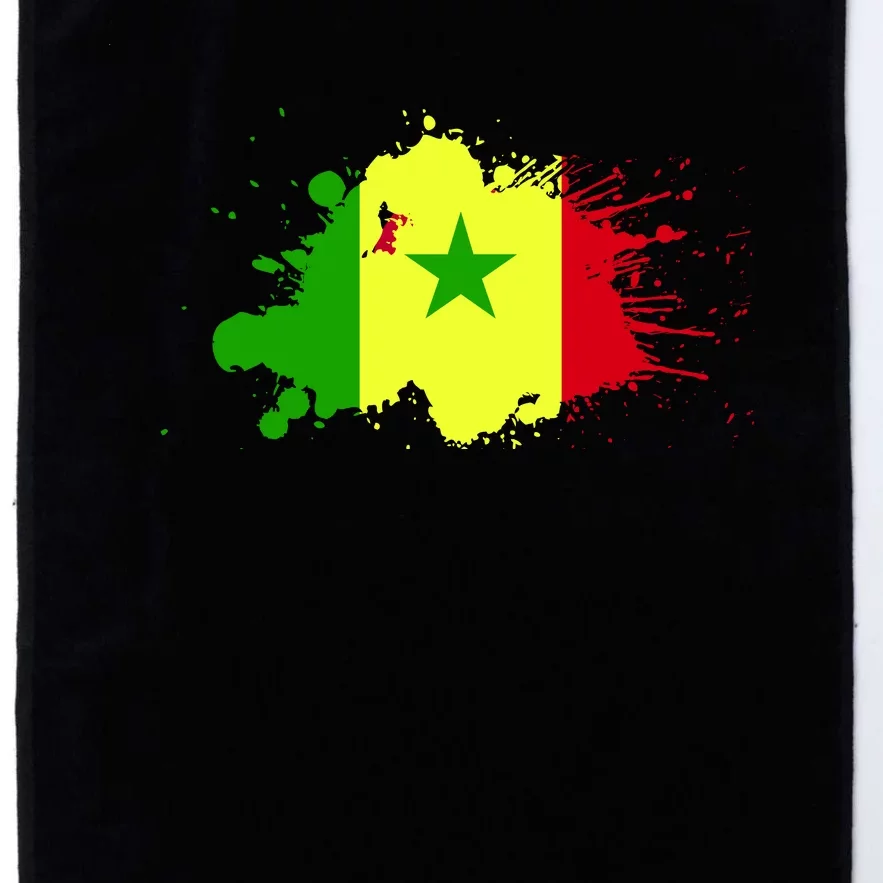 Senegal Flag Grunge Platinum Collection Golf Towel