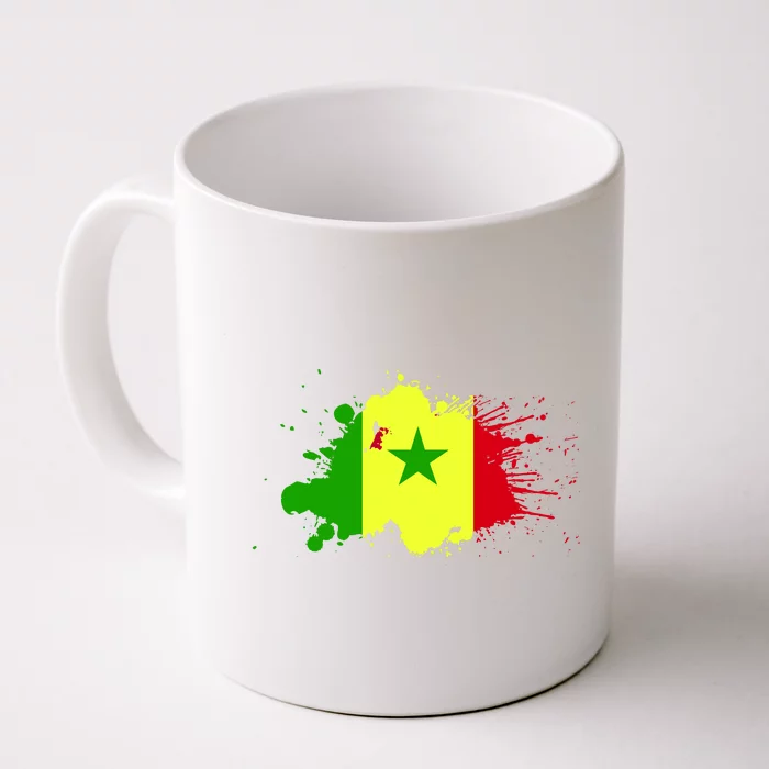 Senegal Flag Grunge Front & Back Coffee Mug