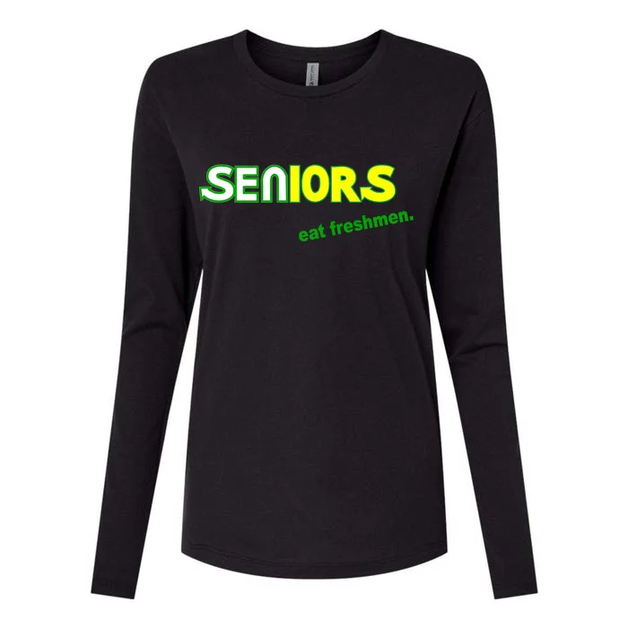 Seniors Eat Freshman Womens Cotton Relaxed Long Sleeve T-Shirt