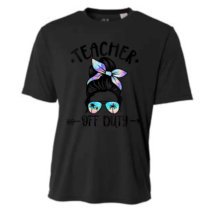 Summer End Of School Year Teacher Off Duty Cooling Performance Crew T-Shirt