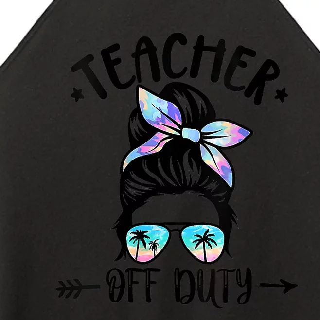 Summer End Of School Year Teacher Off Duty Women’s Perfect Tri Rocker Tank