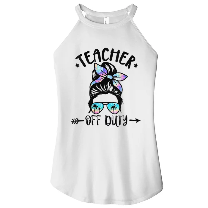 Summer End Of School Year Teacher Off Duty Women’s Perfect Tri Rocker Tank