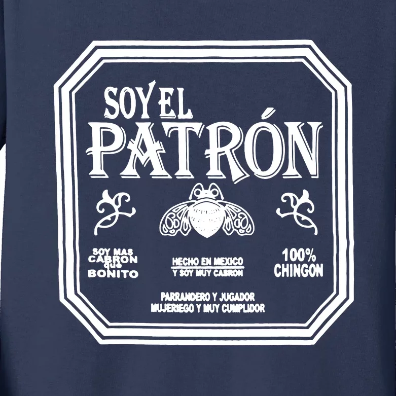 SOY EL PATRON LATINO FUNNY Kids Long Sleeve Shirt