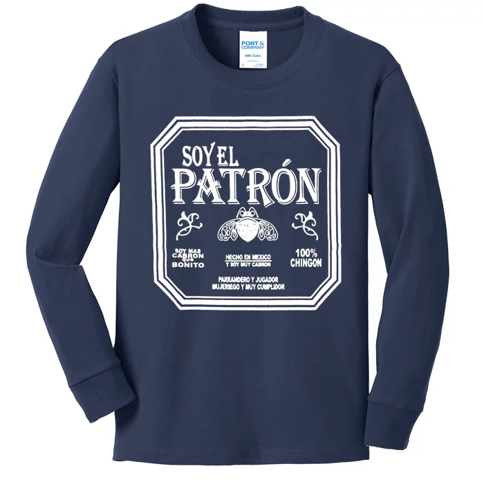 SOY EL PATRON LATINO FUNNY Kids Long Sleeve Shirt