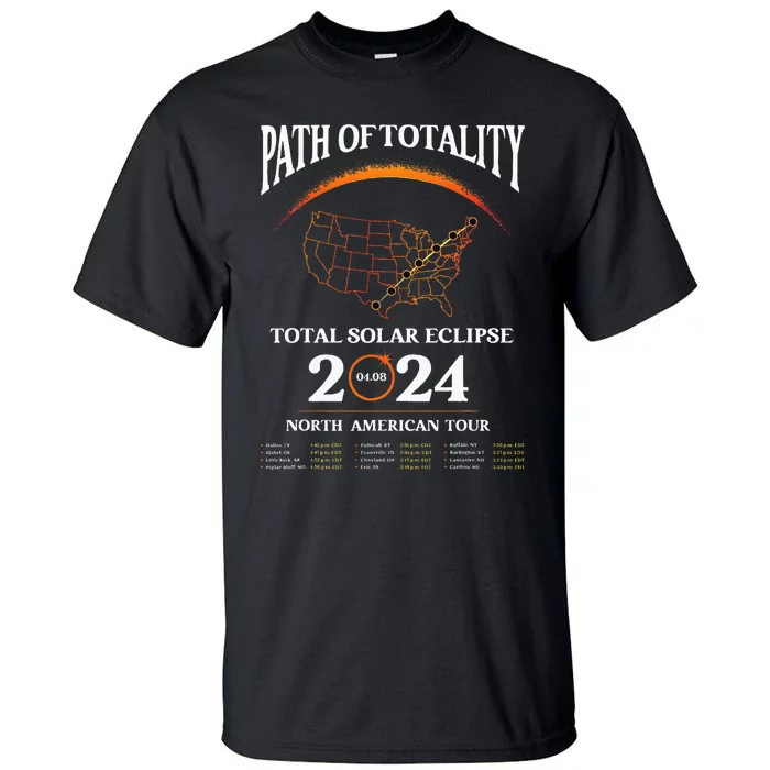 Solar Eclipse Path Of Totality Solar Eclipse April 8 2024 Tall T-Shirt