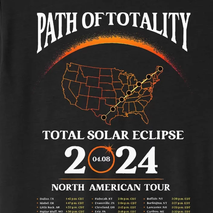 Solar Eclipse Path Of Totality Solar Eclipse April 8 2024 ChromaSoft Performance T-Shirt