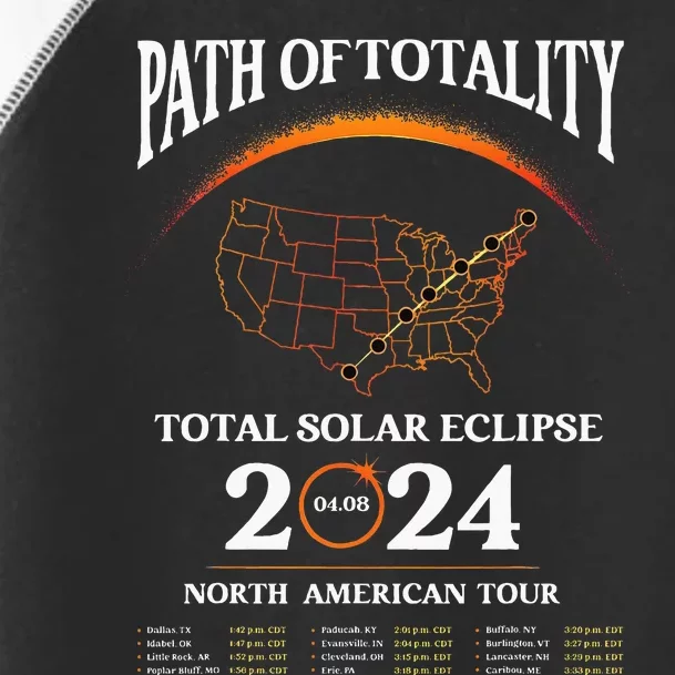 Solar Eclipse Path Of Totality Solar Eclipse April 8 2024 Toddler Fine Jersey T-Shirt