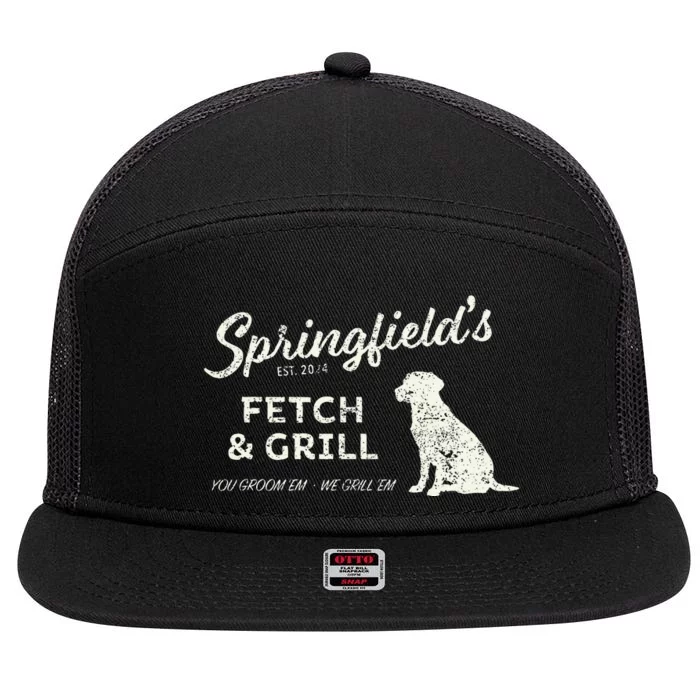 Springfield Eating Pets Fetch & Grill 7 Panel Mesh Trucker Snapback Hat