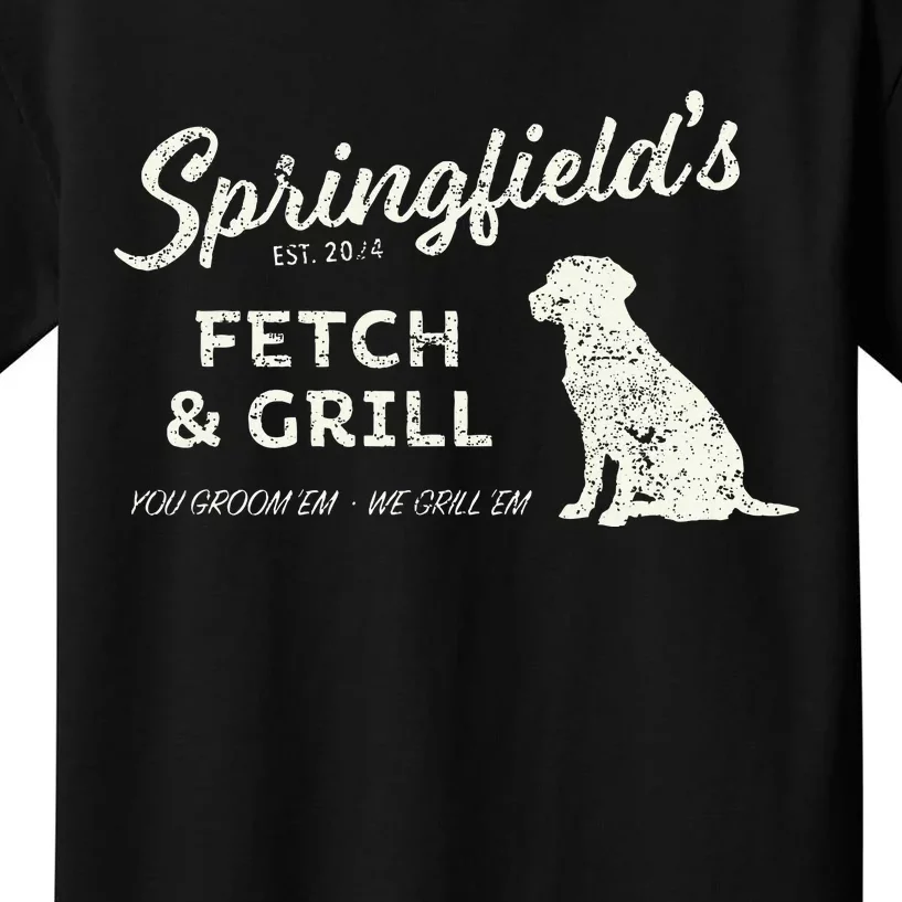 Springfield Eating Pets Fetch & Grill Kids T-Shirt