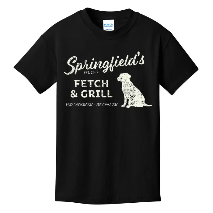 Springfield Eating Pets Fetch & Grill Kids T-Shirt