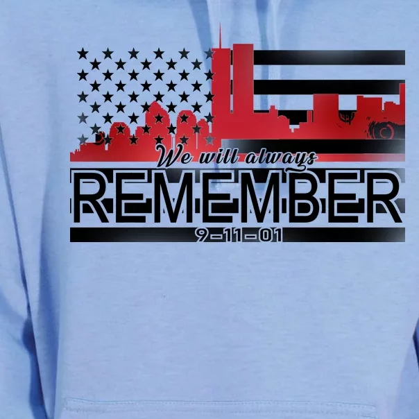 September 11th We Will Always Remember 9-11-01 Unisex Surf Hoodie