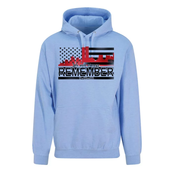 September 11th We Will Always Remember 9-11-01 Unisex Surf Hoodie