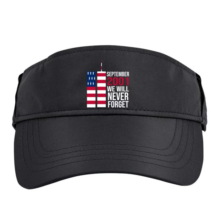 September 2001 We Will Never Forgot 20Th Anniversary 9-11 Adult Drive Performance Visor