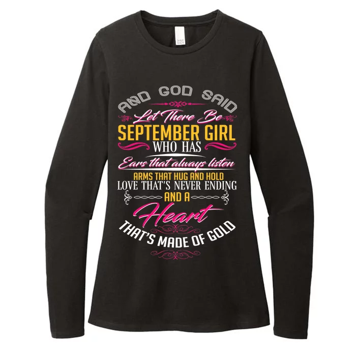 September Girl Always Listens Womens CVC Long Sleeve Shirt