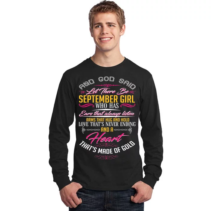 September Girl Always Listens Tall Long Sleeve T-Shirt