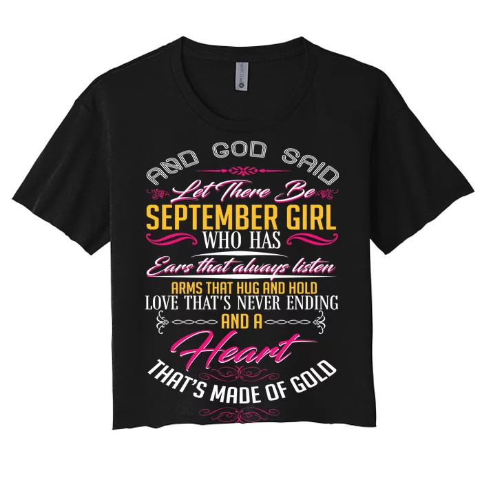 September Girl Always Listens Women's Crop Top Tee