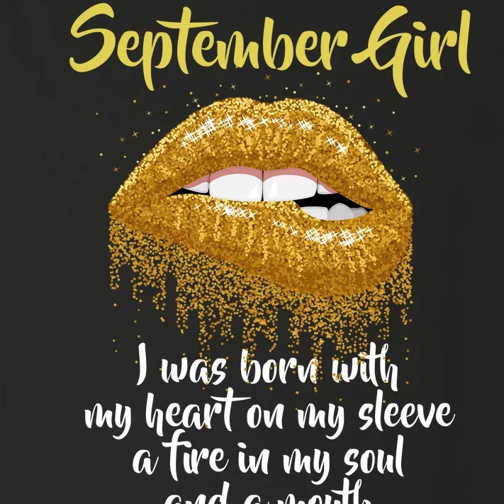 September Girl Born With Fire In My Soul Toddler Long Sleeve Shirt