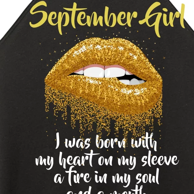 September Girl Born With Fire In My Soul Women’s Perfect Tri Rocker Tank