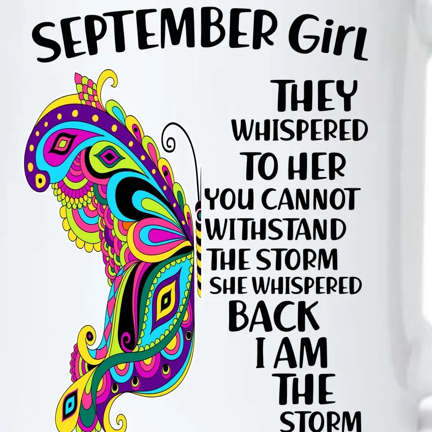 September Girl Paisley Butterfly Black Color Changing Mug