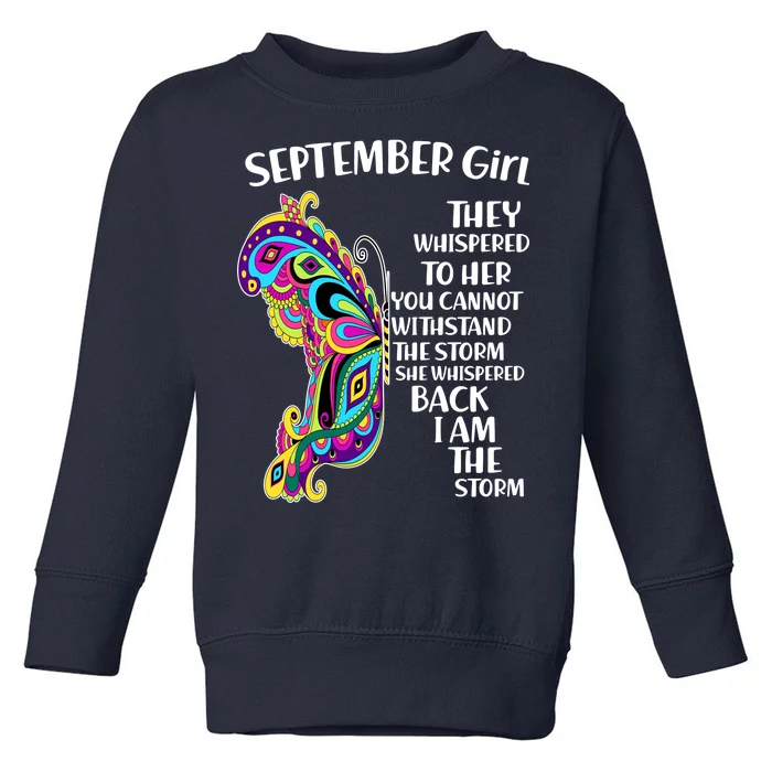 September Girl Paisley Butterfly Toddler Sweatshirt