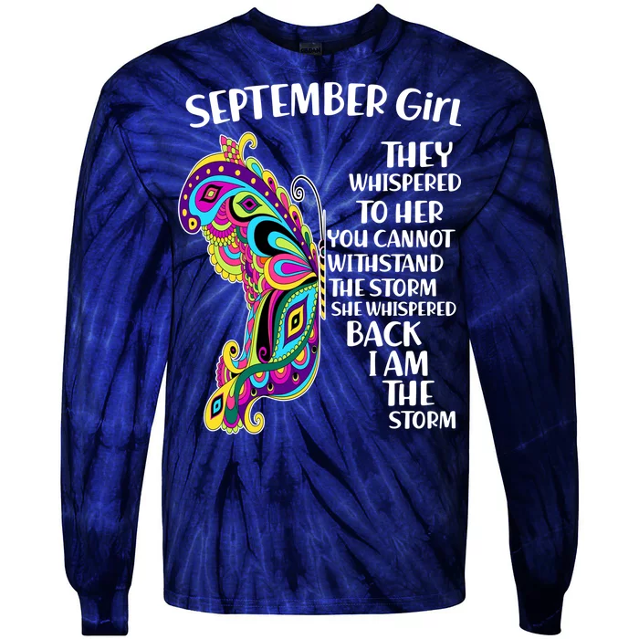 September Girl Paisley Butterfly Tie-Dye Long Sleeve Shirt