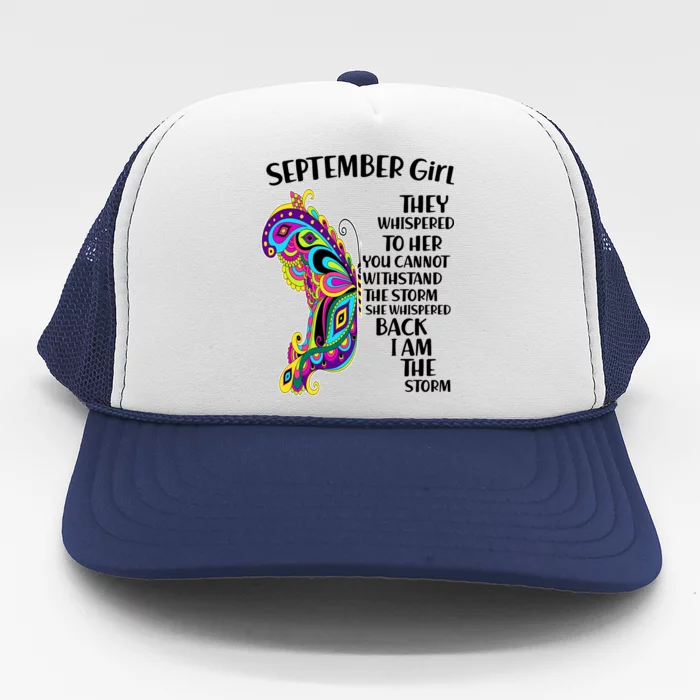 September Girl Paisley Butterfly Trucker Hat