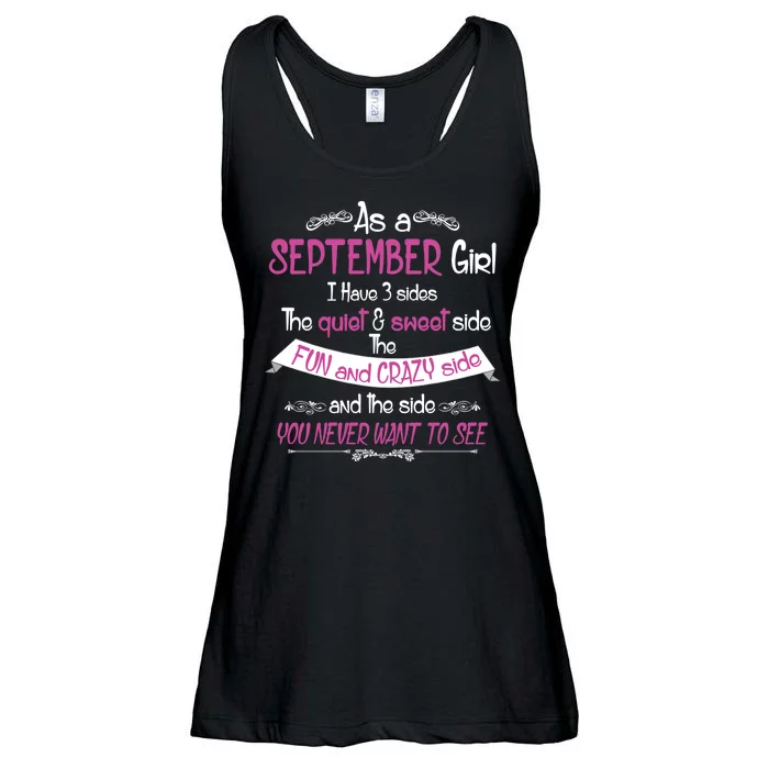 September Girl Sweet But Crazy Funny Birthday Ladies Essential Flowy Tank