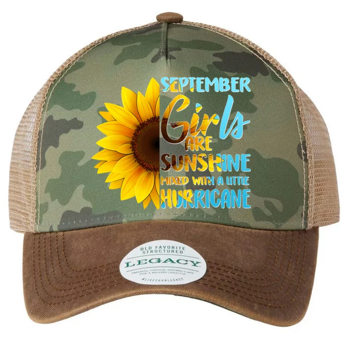 September Girls Are Sunshine Mixed With A Little Hurricane Legacy Tie Dye Trucker Hat