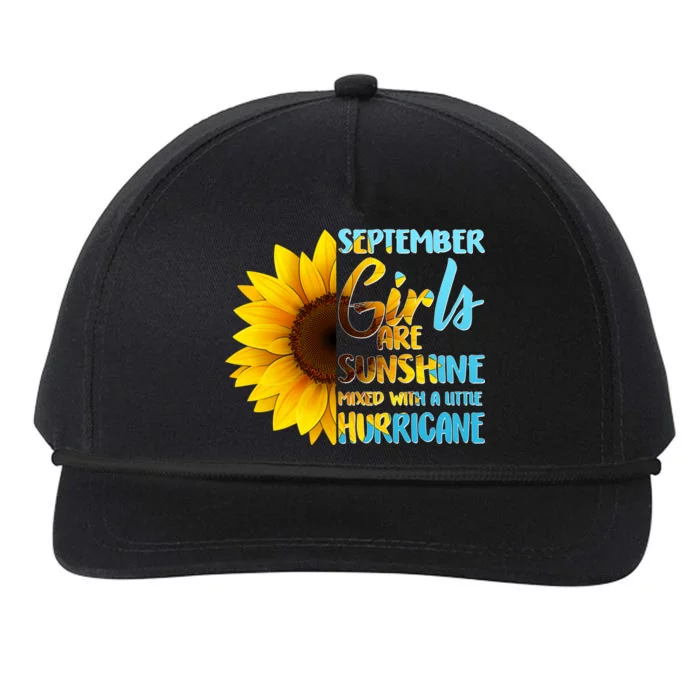 September Girls Are Sunshine Mixed With A Little Hurricane Snapback Five-Panel Rope Hat